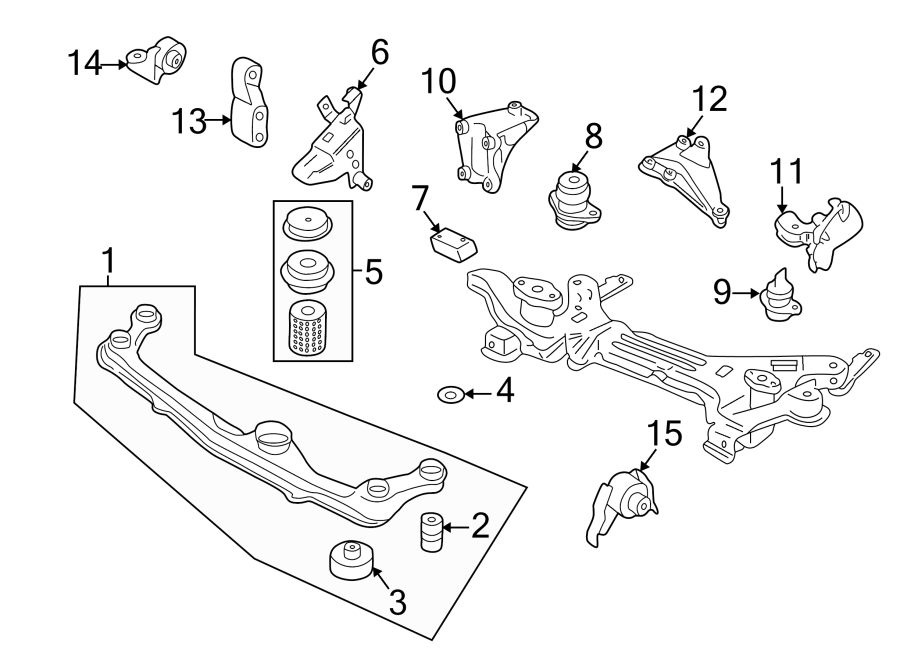Volkswagen Cabrio Manual Transmission Mount Bracket (Front). 2.0 LITER
