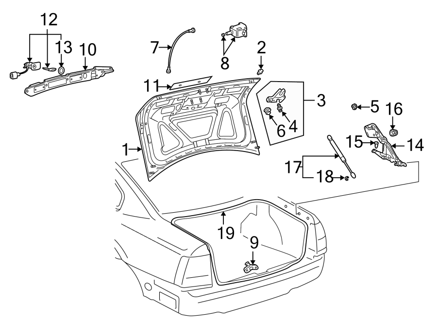 Volkswagen Passat Wagon Lock Latch Trunk Actuator Motor