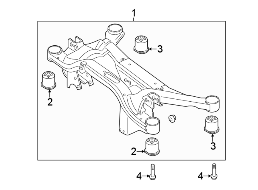 Volkswagen e-Golf Suspension Subframe Crossmember. A3; w/o ...